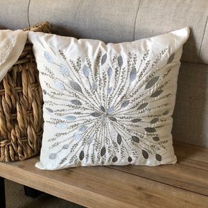 Handcrafted in India beaded pillow